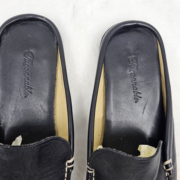 Faconnable Marli black leather slip on loafers Size 37 - Picture 5 of 11